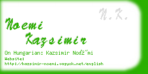 noemi kazsimir business card